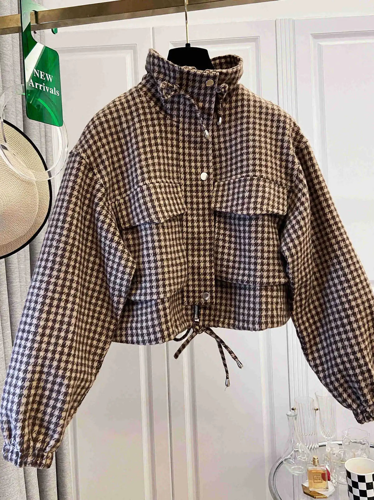 Women’s Houndstooth Cropped Jacket