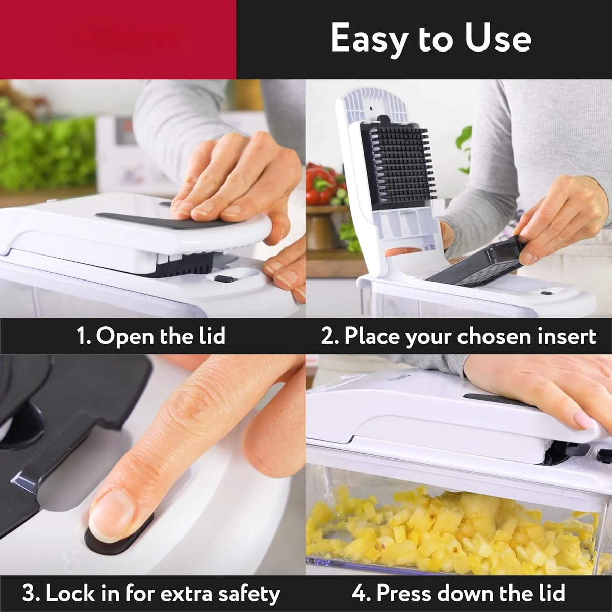 Multi-Function Vegetable Chopper with Container