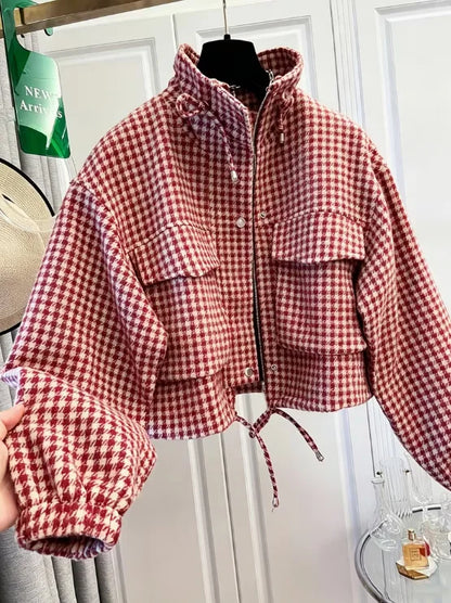 Women’s Houndstooth Cropped Jacket