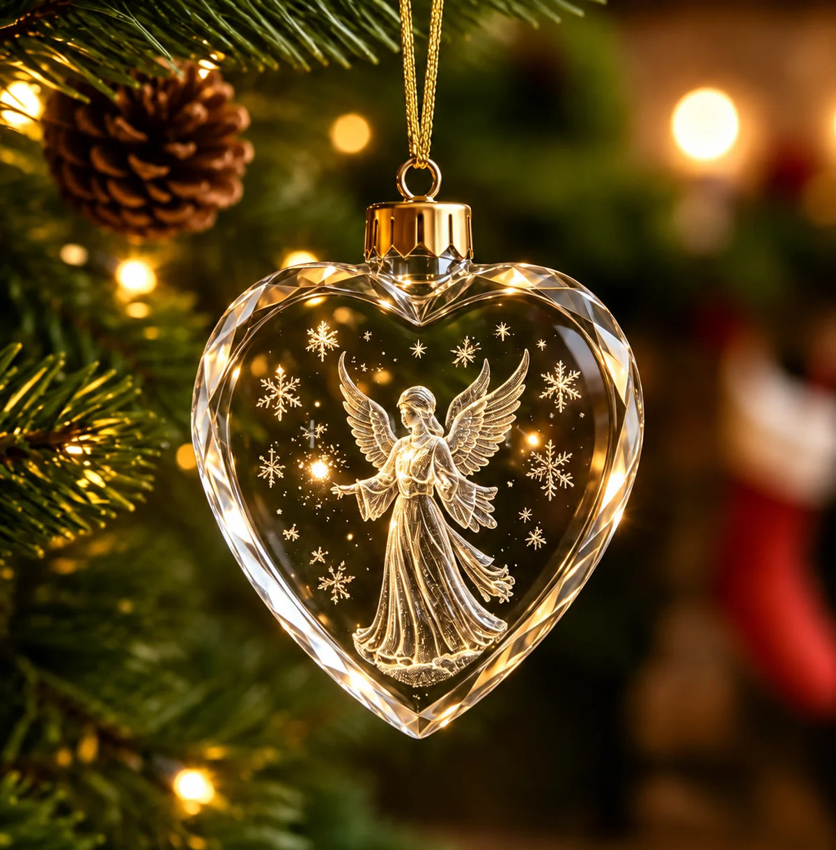 Clear Acrylic Christmas Ornament – Festive Hanging Decoration