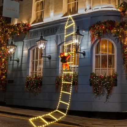 Santa Claus LED Ladder Lights – USB Christmas Decoration