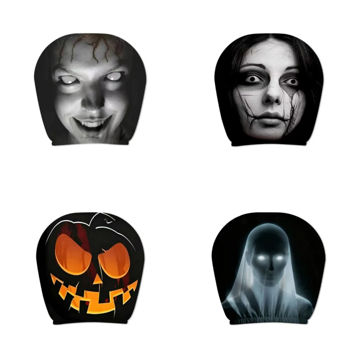 Halloween Horror Face Car Headrest Covers – Set of 2