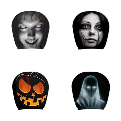 Halloween Horror Face Car Headrest Covers – Set of 2