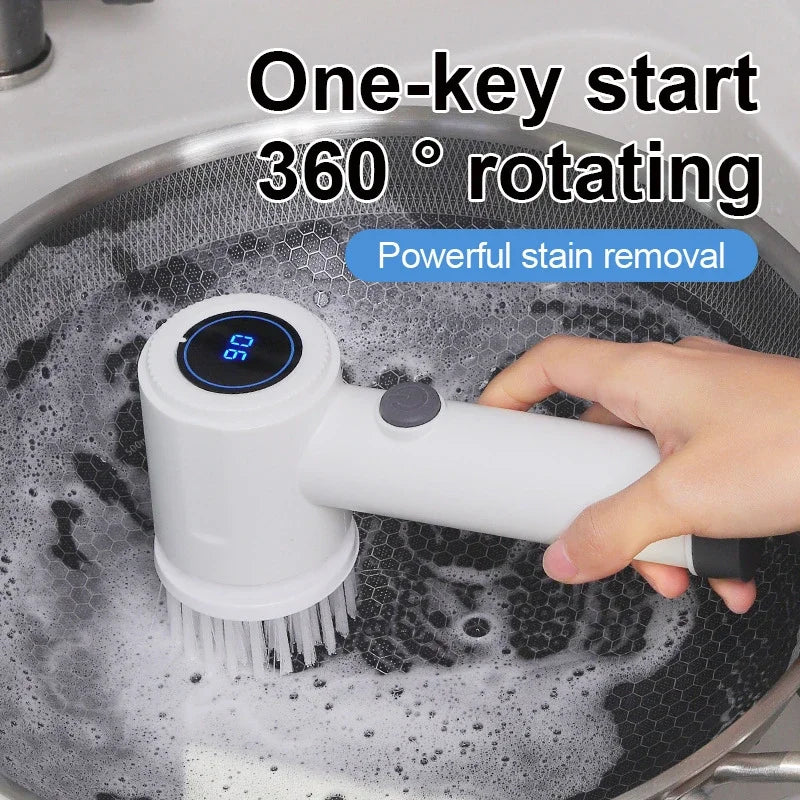 6-in-1 Cordless Electric Spin Scrubber