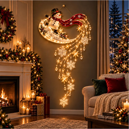 Christmas Light-Up Wall Hanging – Warm White Festive Décor