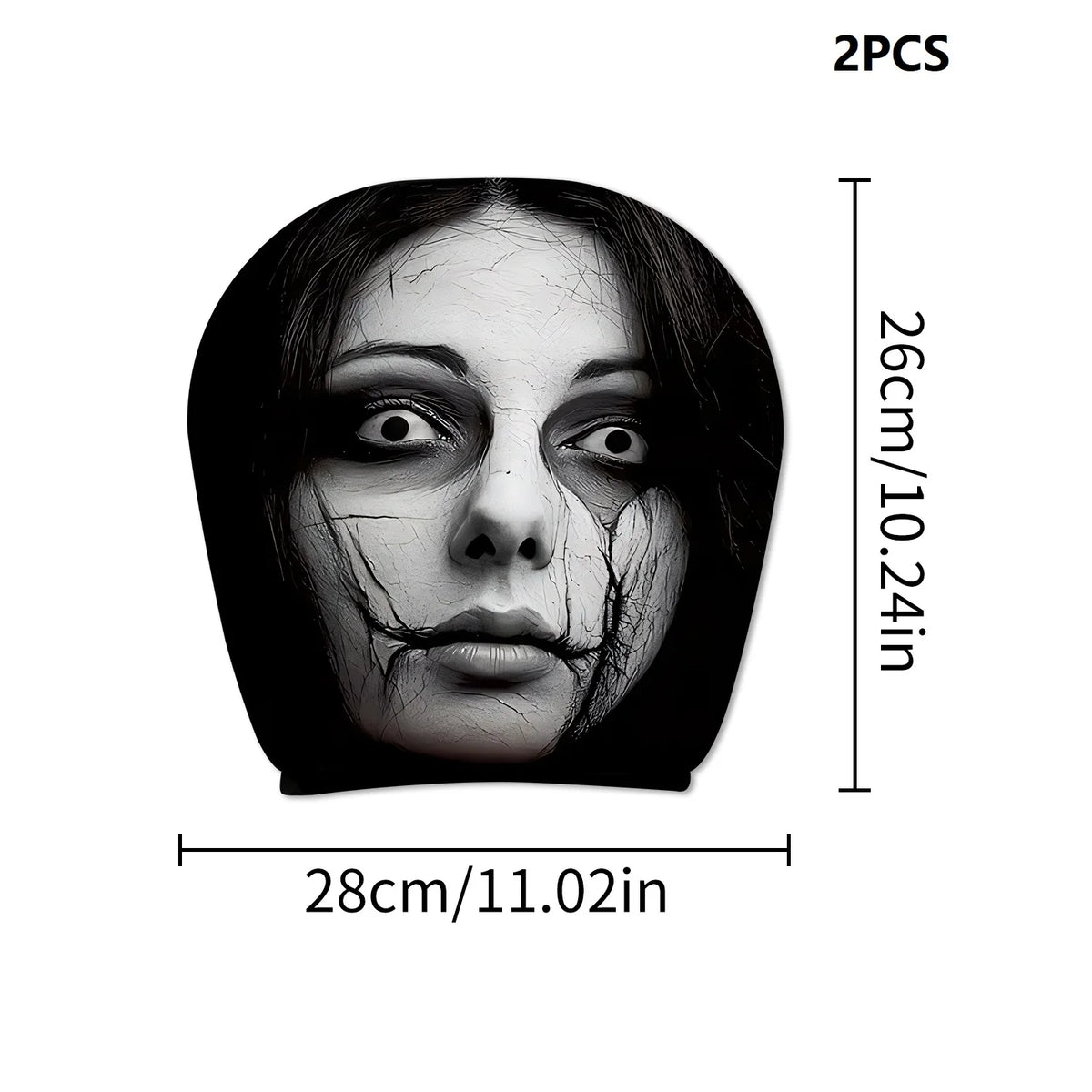 Halloween Horror Face Car Headrest Covers – Set of 2