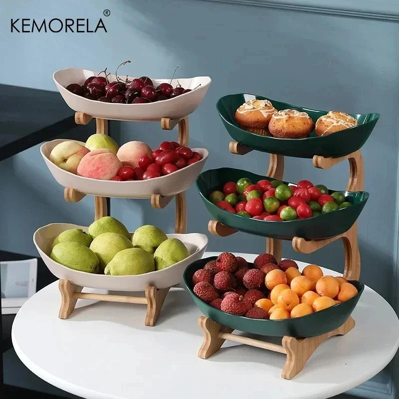 KEMORELA 2/3-Tier Fruit &amp; Snack Stand