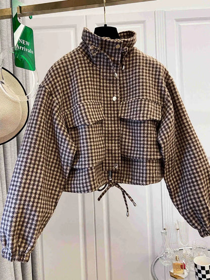 Women’s Houndstooth Cropped Jacket