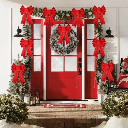 Christmas Glitter Bows – Tree, Wreath &amp; Gift Decorations