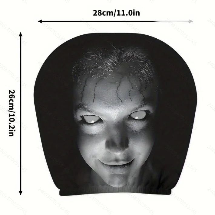 Halloween Horror Face Car Headrest Covers – Set of 2