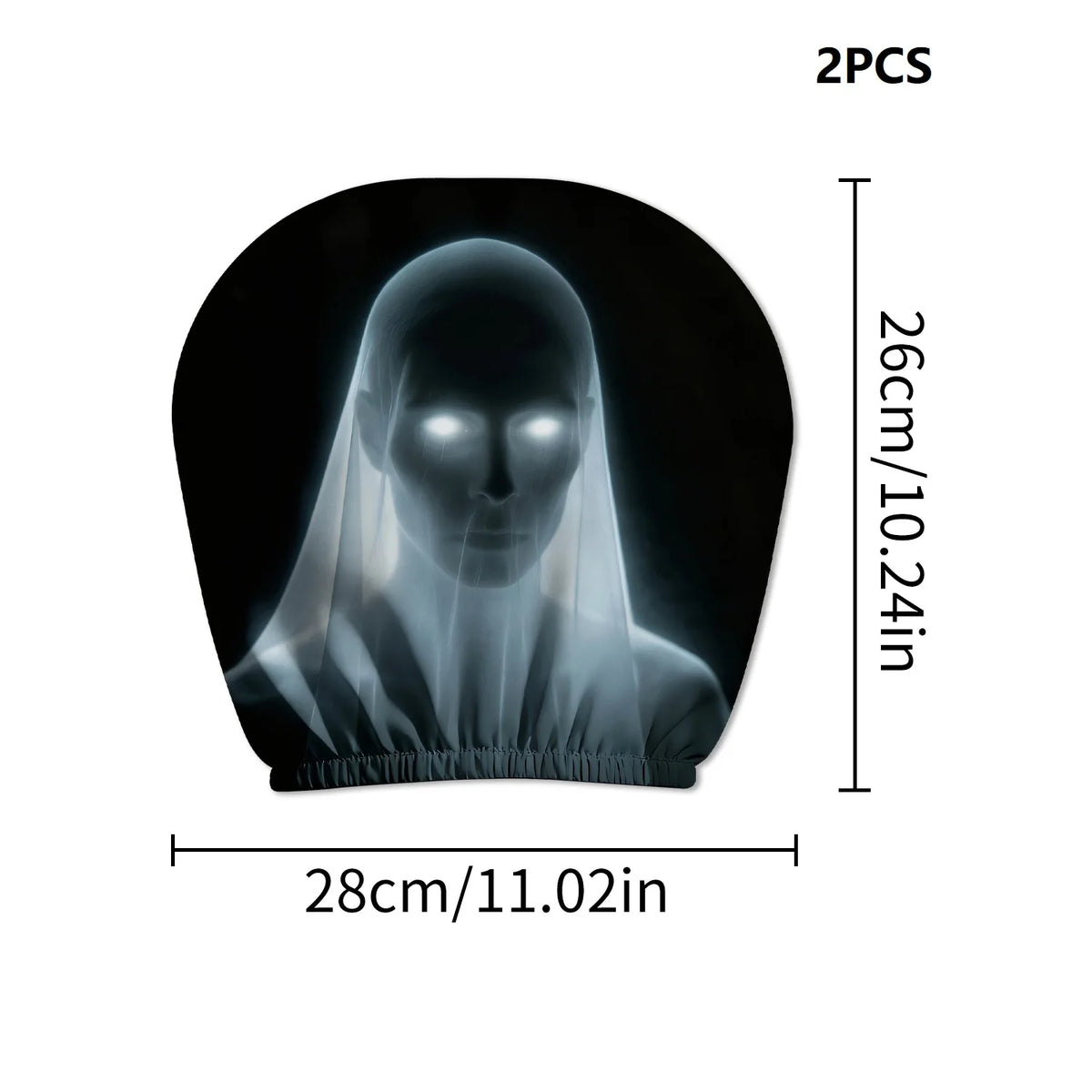Halloween Horror Face Car Headrest Covers – Set of 2
