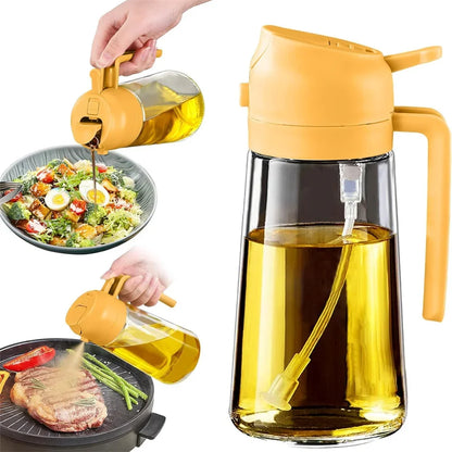 2-in-1 Glass Oil Sprayer &amp; Dispenser – 470ml