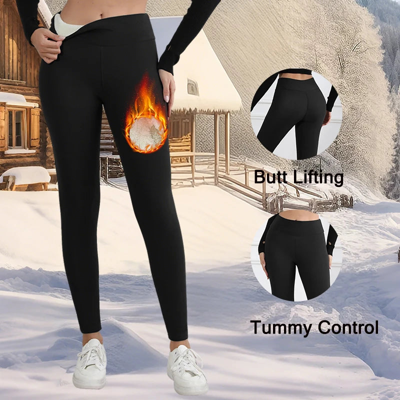 Women’s High-Waisted Fleece-Lined Winter Leggings
