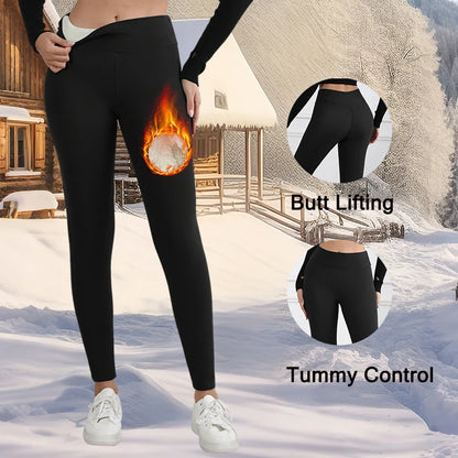 Women’s High-Waisted Fleece-Lined Winter Leggings