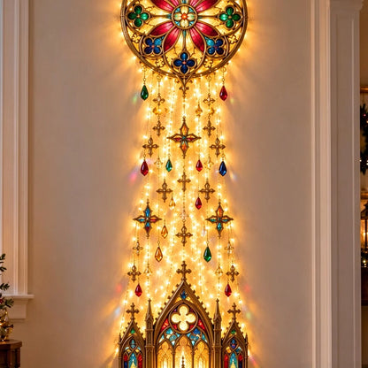 Christmas Light-Up Wall Hanging – Warm White Festive Décor
