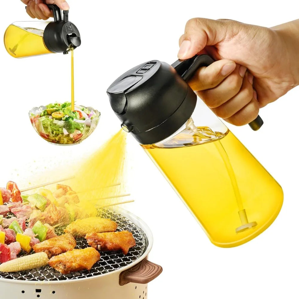 2-in-1 Glass Oil Sprayer &amp; Dispenser – 470ml