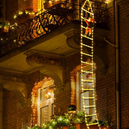 Santa Claus LED Ladder Lights – USB Christmas Decoration