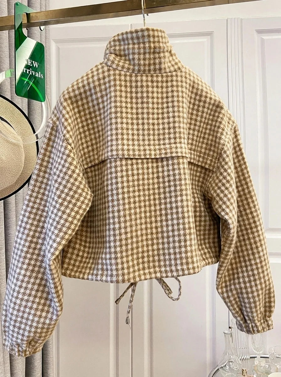 Women’s Houndstooth Cropped Jacket