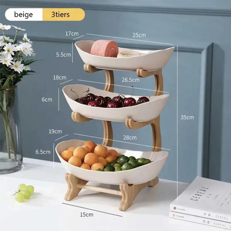 KEMORELA 2/3-Tier Fruit &amp; Snack Stand