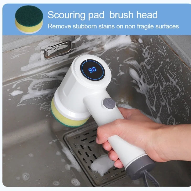 6-in-1 Cordless Electric Spin Scrubber