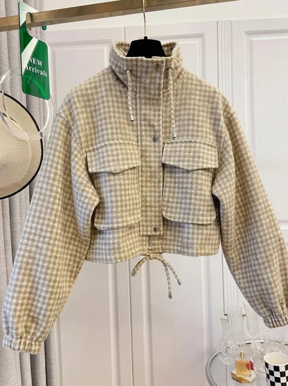 Women’s Houndstooth Cropped Jacket