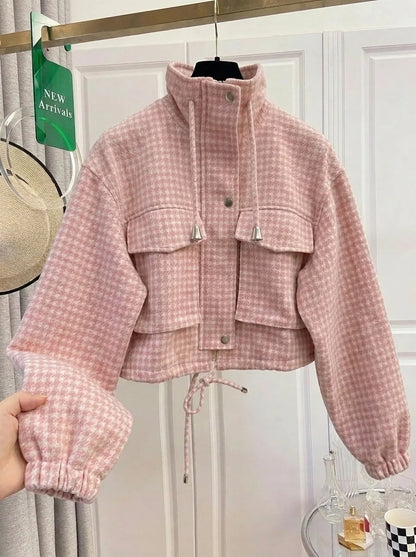 Women’s Houndstooth Cropped Jacket