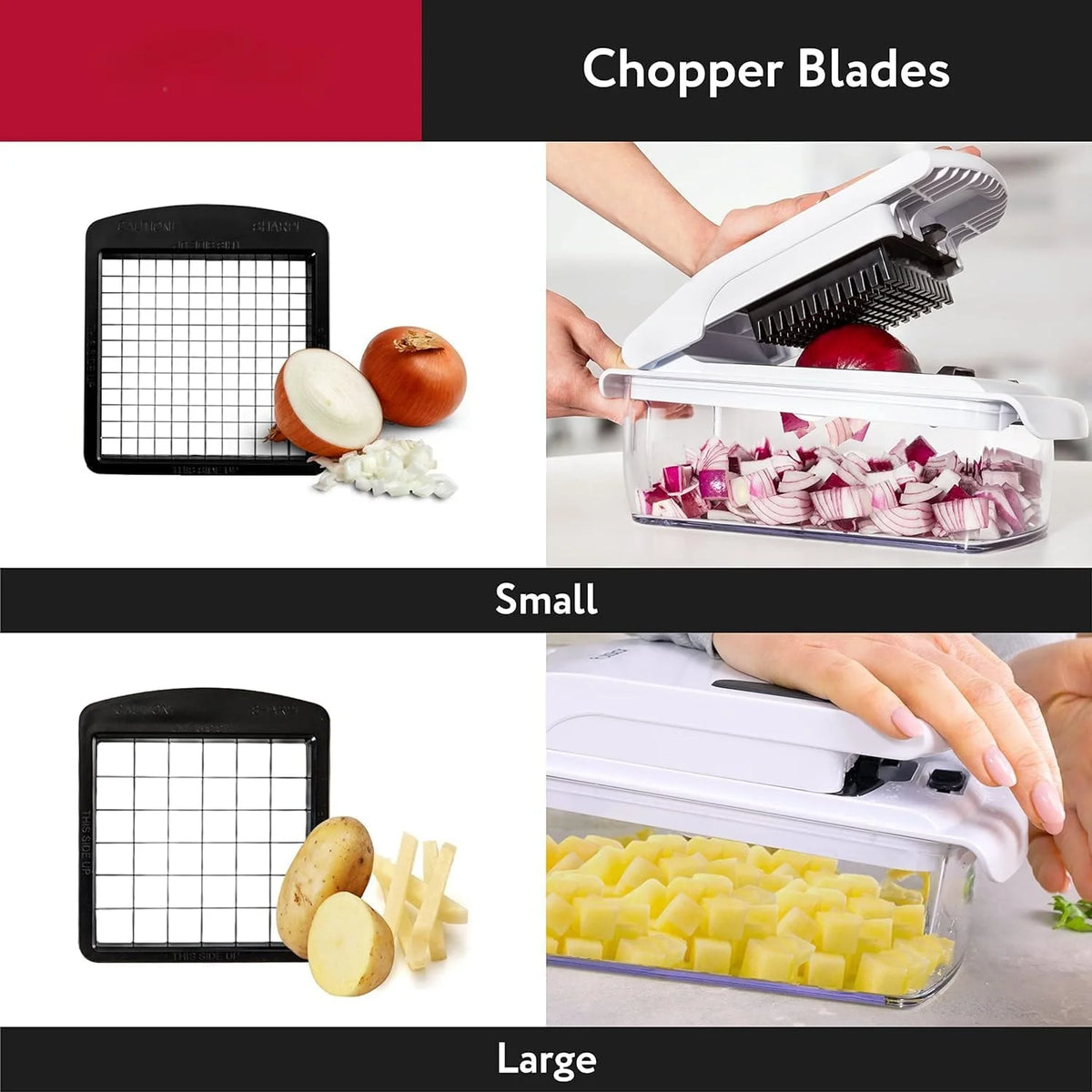 Multi-Function Vegetable Chopper with Container