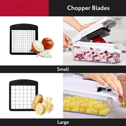 Multi-Function Vegetable Chopper with Container