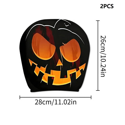 Halloween Horror Face Car Headrest Covers – Set of 2
