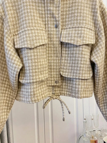 Women’s Houndstooth Cropped Jacket