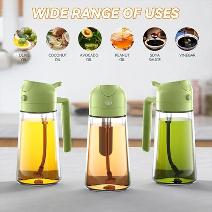 2-in-1 Glass Oil Sprayer &amp; Dispenser – 470ml