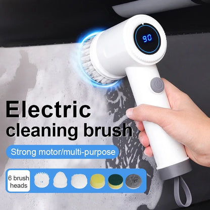 6-in-1 Cordless Electric Spin Scrubber