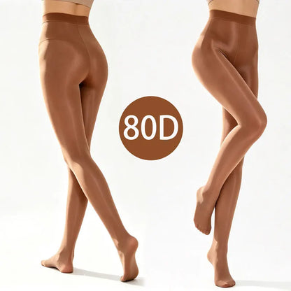 Women’s 80D High-Waisted Tights – Coffee
