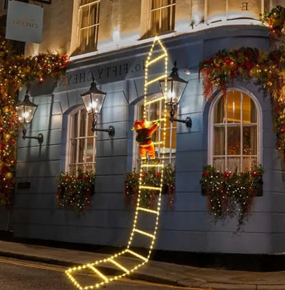 Santa Claus LED Ladder Lights – USB Christmas Decoration