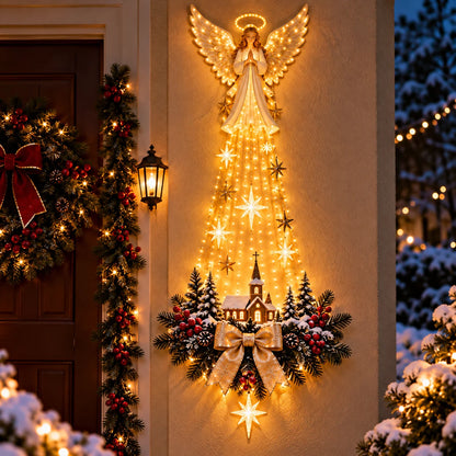 Christmas Light-Up Wall Hanging – Warm White Festive Décor