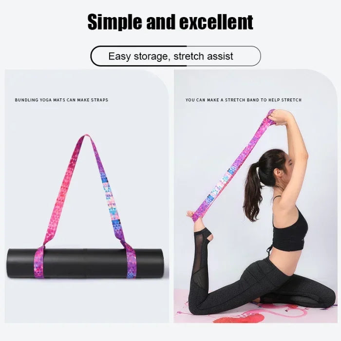 Adjustable Yoga Mat Carry Strap – Colorful Shoulder Sling