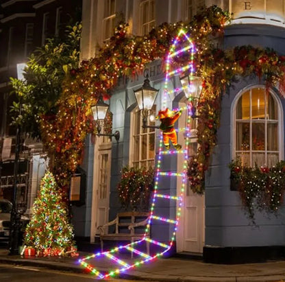 Santa Claus LED Ladder Lights – USB Christmas Decoration