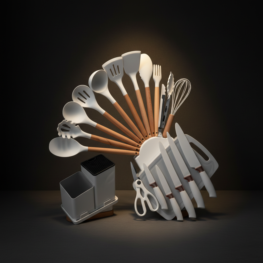 Knife &amp; Utensil Set with Stand